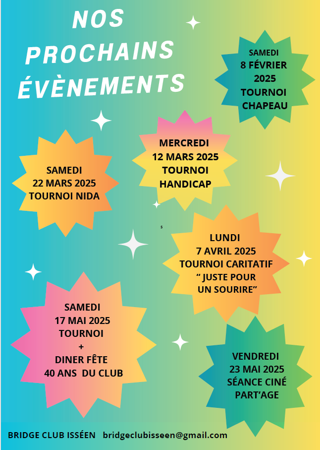 Evènements Festifs 1er Semestre 2025