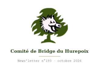 Comité de Bridge du Hurepoix – News'letter n°193, octobre 2026